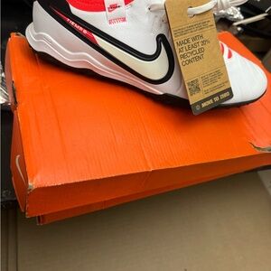 Nike Legend 10 Pro TF in White and Crimson